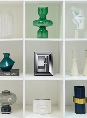 样板房玄关酒柜软装家居饰品欧式摆件工艺品相框玻璃罐组合ZH2537