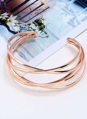 金属开口手镯个性镂空复古手环手链欧美热卖饰品