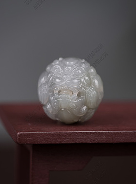 和田玉烟紫色貔貅单圆珠烟紫散珠单珠金刚菩提文玩手串链配饰隔珠