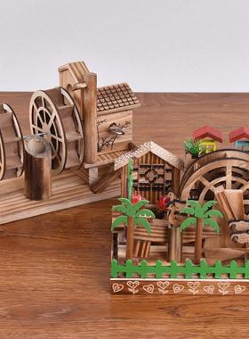 工艺品摆件竹木家居摆设玩具模型桌面摆设创意儿童礼物木制音乐盒