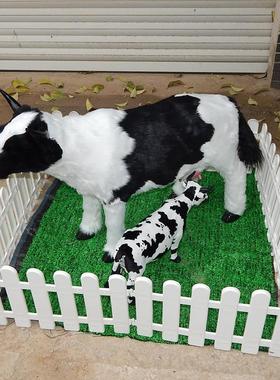 仿真奶牛模型仿真动物摆件装饰品大型奶牛工艺品玩具开业道具奶牛