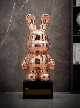 网红卡通兔子存钱罐高端客厅落地大型摆件创意送礼乔迁家居装饰品