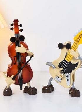 创意吉他大提琴八音盒儿童卧室书房桌面摆件音乐盒男女孩生日礼物