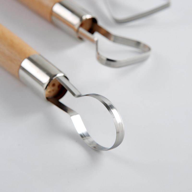 陶艺修坯刀7寸粗柄手工diy精修刀陶泥泥塑拉坯木棍刮刀三件套工具,淘宝优惠券,粉丝福利购,淘宝优惠卷