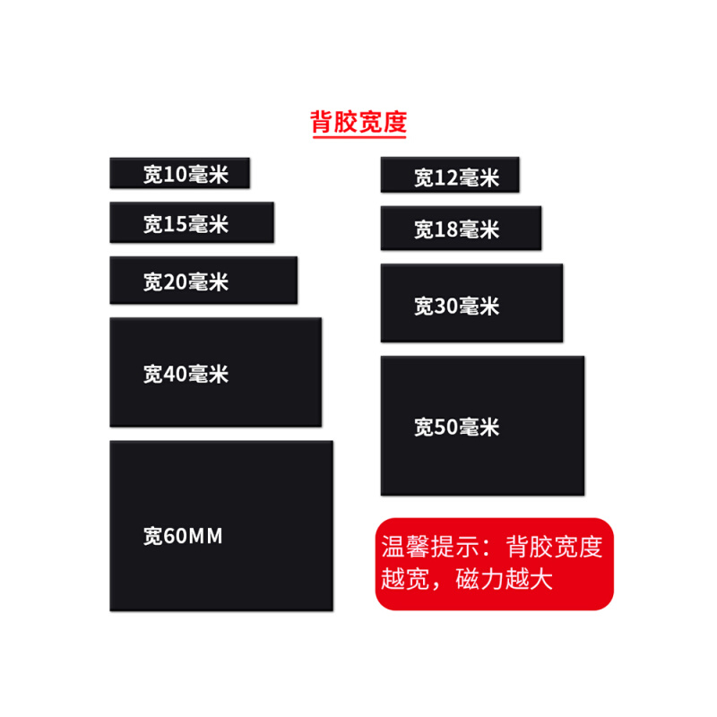 教学教具橡胶磁铁软性磁性磁片薄软磁背胶磁条磁力贴片黑板吸铁石-图0