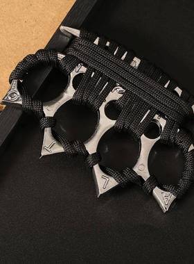 四指指虎拳套合法防身武器铁拳头打架自卫神器加厚戒指环玻纤拳扣