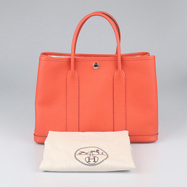 中古9新HERMES(爱马仕)GARDEN PARTY橙红色COUNTRY皮30手提包,淘宝优惠券,粉丝福利购,淘宝优惠卷