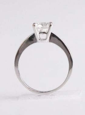 【自营】中古95新单颗钻石戒指钻石铂金950戒指51号