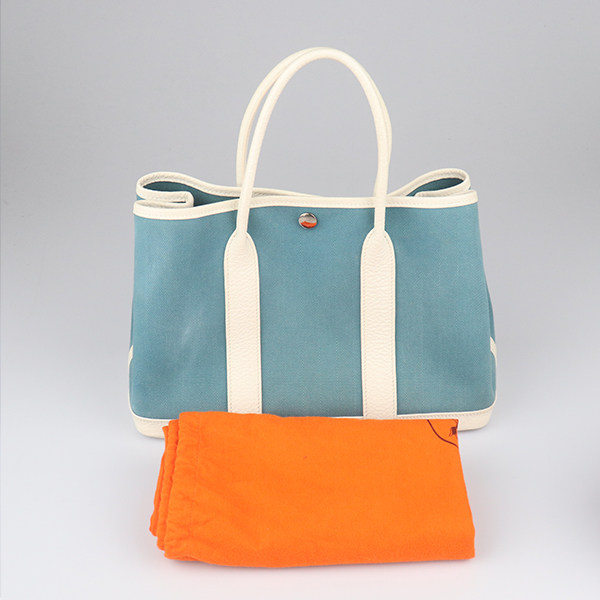 中古9新爱马仕GARDEN PARTYCHEVRON帆布30手提包二手奢侈品包包,淘宝优惠券,粉丝福利购,淘宝优惠卷