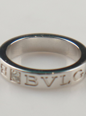 「9.5新」BVLGARI(宝格丽)BVLGARI BVLGARI 白金戒指750白金50号