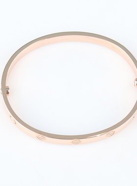 【自营】中古95新Cartier(卡地亚)LOVE宽版手镯四代750玫瑰金17号