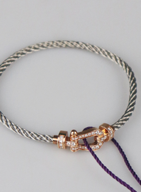 「9.5新」FRED(弗雷德)FORCE 10手链750玫瑰金16cm0B0074