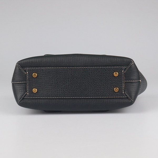 中古9新BOTTEGA VENETA(宝缇嘉)ARCO黑色粒面牛皮单肩包580725,淘宝优惠券,粉丝福利购,淘宝优惠卷