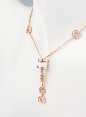 95新宝格丽 B.ZERO1白陶瓷项链750玫瑰金38-45cmCL856019 347577