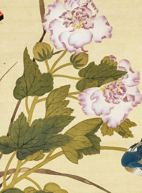 清代邹一桂芙蓉丹桂图工笔花鸟图