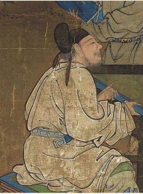 宋人博古图传统工笔高士人物画