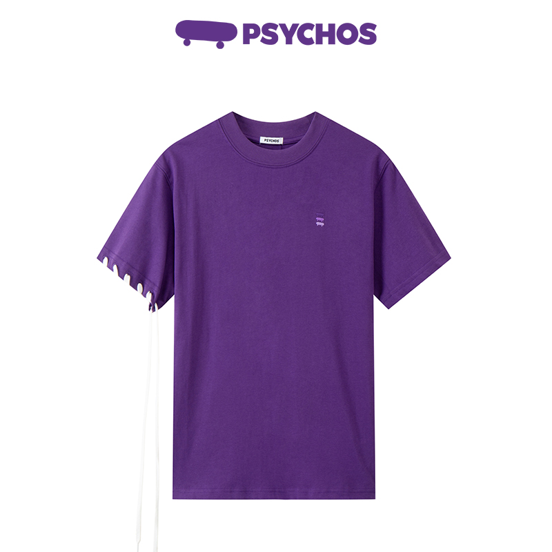 5色可选PSYCHOS疯字游戏纯棉印花正肩T恤潮牌男女同款PB2UBSV010 - 图1