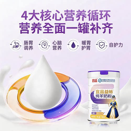 宜品益畅羊奶粉官方旗舰店高钙益生菌中老年成人全家养肠胃食品 - 图0