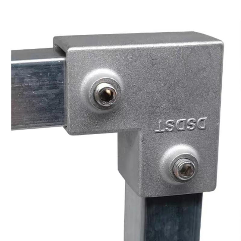25X25mm方管铝合金连接件镀锌不锈钢方管方钢免打孔架子固定扣件 - 图3