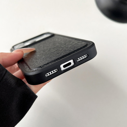 六色陨石纹适用iPhone17promax手机壳16苹果15全包14纯色13女男简约个性商务保护套防摔爆款春夏拼接个性纹理 - 图1