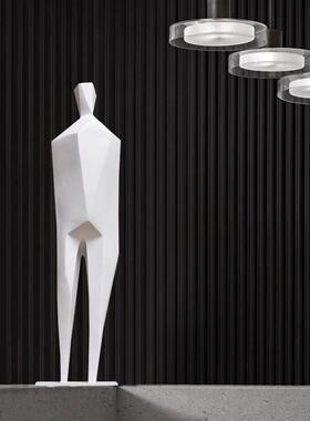 雕塑摆件北欧客厅电视柜落地玄关高级软装饰轻奢不锈钢金属抽象人