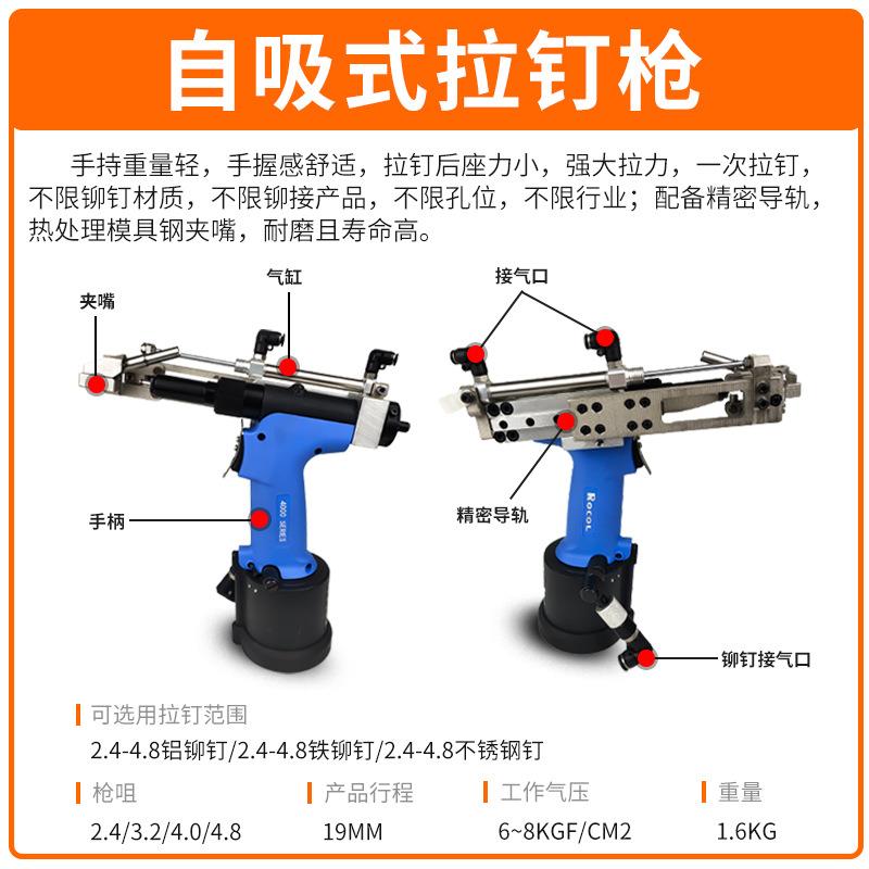 手持式自动铆钉机自动上料抽芯拉铆机铝合金自动拉钉枪风口铆钉机 - 图1