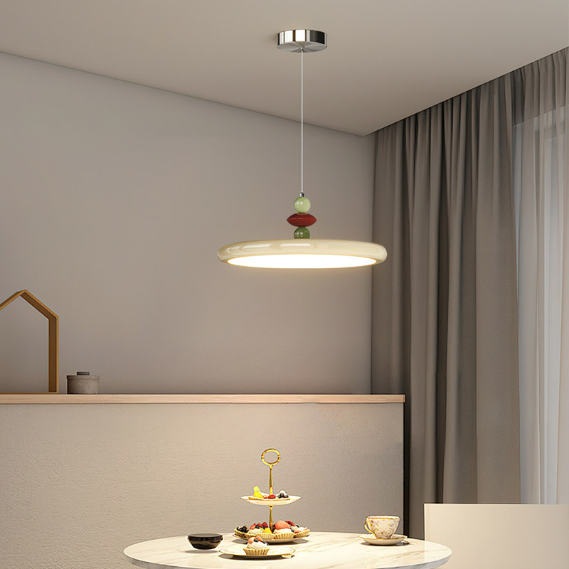 飞碟餐厅灯现代简约飞盘吊灯餐桌可移位家用高级感奶油风M豆灯具,淘宝优惠券,粉丝福利购,淘宝优惠卷