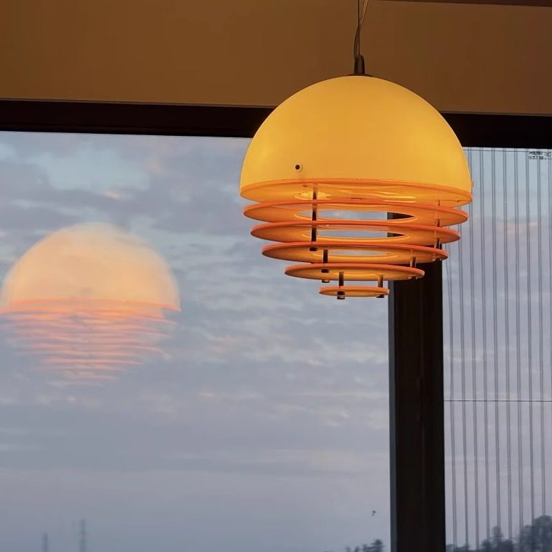 中古奶油风日落橙色餐厅吊灯包豪斯吧台岛台孟菲斯设计师水吧灯,淘宝优惠券,粉丝福利购,淘宝优惠卷