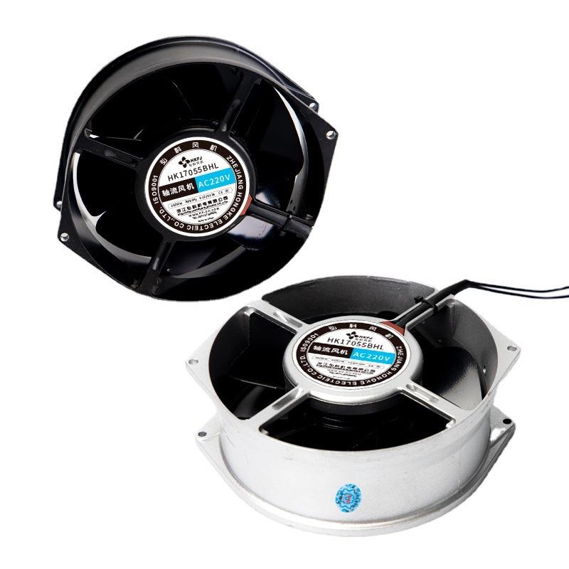 17055 small external rotor axial flow fan round metal high temperature resistant chassis cabinet cooling fan
