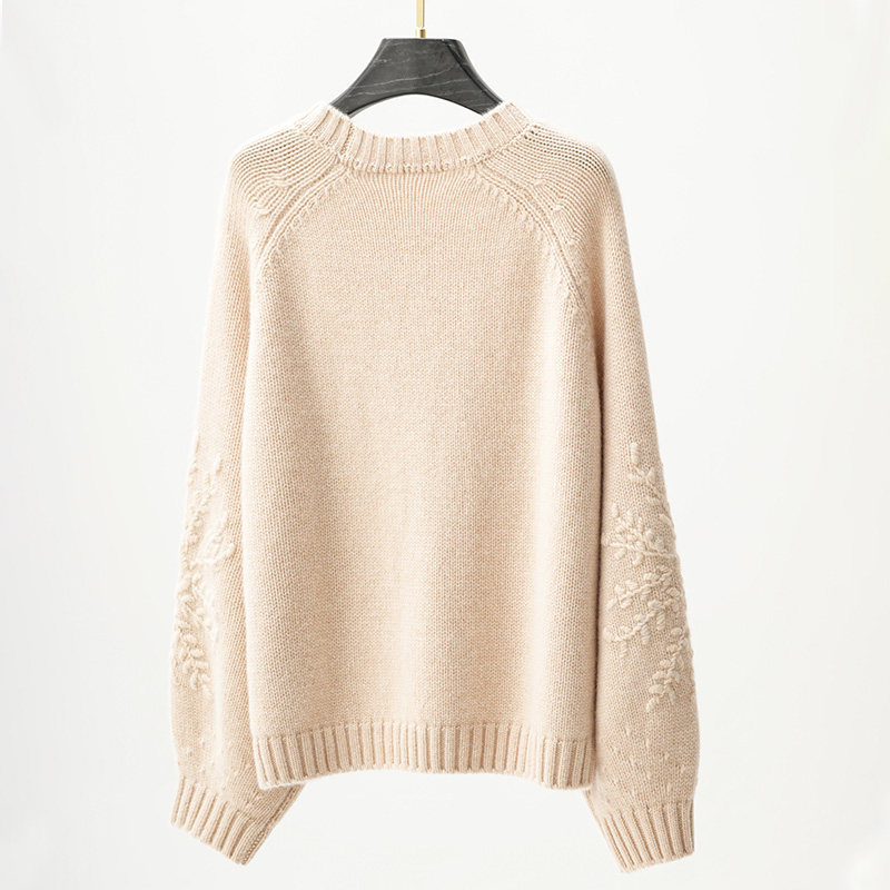 门里门外青绒/白色灯笼袖羊绒套衫25S95302,淘宝优惠券,粉丝福利购,淘宝优惠卷