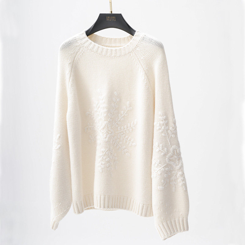 门里门外青绒/白色灯笼袖羊绒套衫25S95302,淘宝优惠券,粉丝福利购,淘宝优惠卷