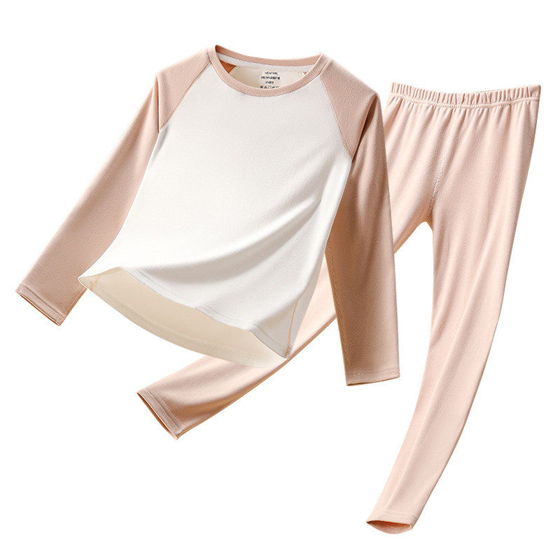 少女校园秋冬季加绒加厚拼色保暖内衣套装中大童女学生防寒,淘宝优惠券,粉丝福利购,淘宝优惠卷