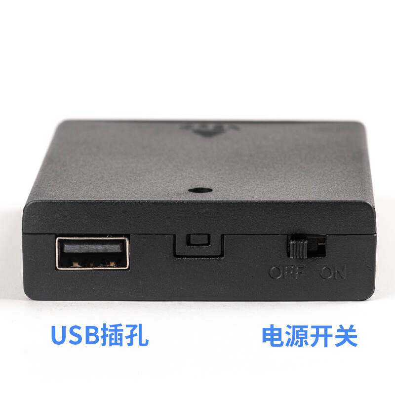 5v6v黑色USB母头接口4节5号电池盒仓灯带专用电池仓带开关-图0