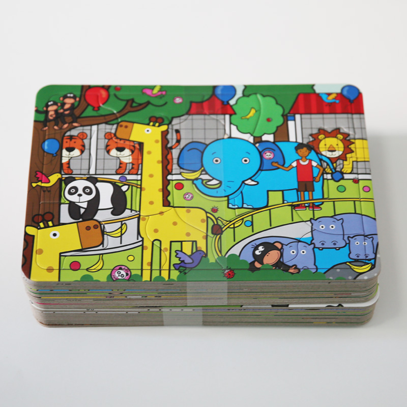 正版】邦臣小红花宝宝的套拼图游戏 礼品盒装 2-6岁婴幼儿动手动脑益智游戏拼图书籍 儿童幼儿手工DIY纸质拼板拼图玩具卡片