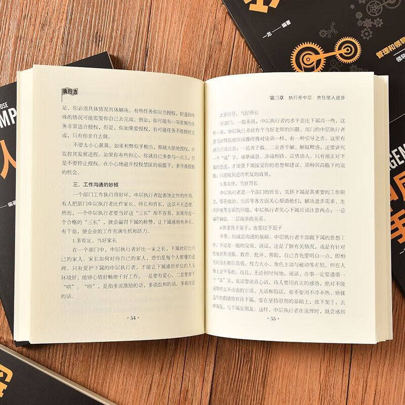 管理类书籍（套装5册） 领导力+执行力+识人用人管人+中层管理者手册+团队沟通的艺术团队企业管理书
