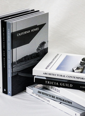 装饰真书黑白灰系列建筑设计书简约书样板房会所别墅售楼处摆场用