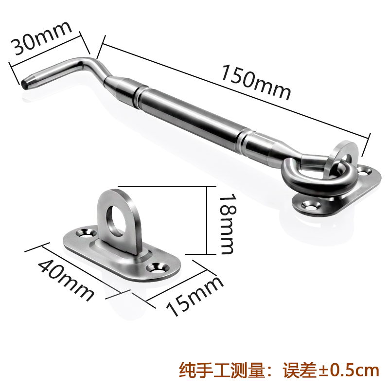 加厚实心不锈钢门窗防风钩老式门窗搭扣推拉门扣窗户风勾 - 图1