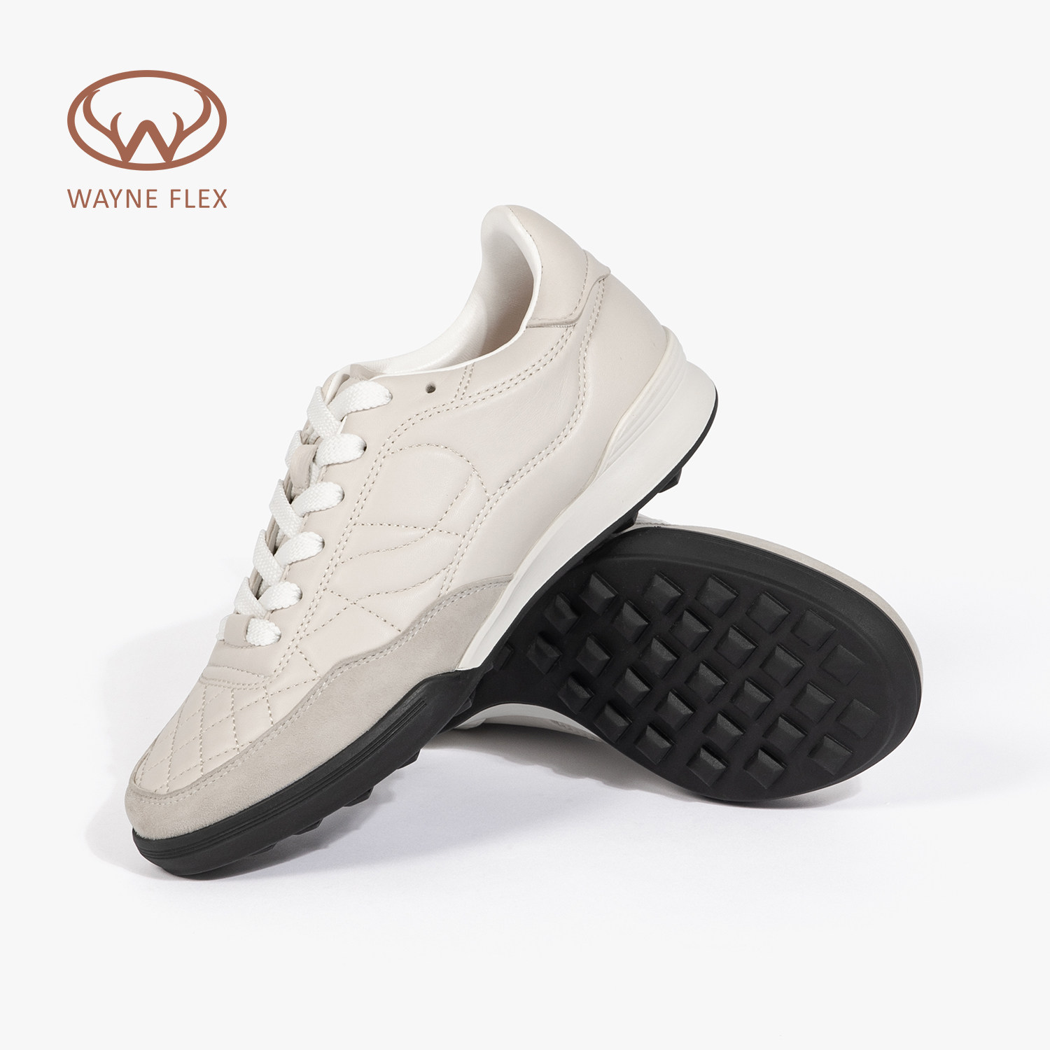 【燕老板专属】韦恩Wayne Flex菱格纹小绵羊皮休闲鞋女鞋3167,淘宝优惠券,粉丝福利购,淘宝优惠卷