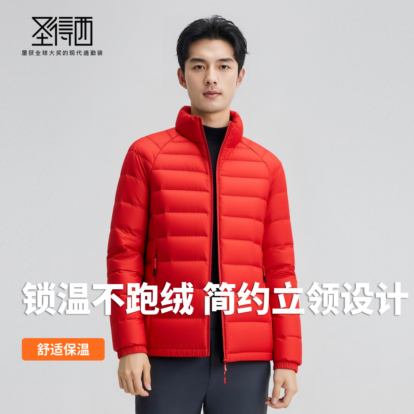 圣得西男轻薄羽绒服2025年冬季立领轻便薄款鸭绒防风内搭保暖外套 圣得西男轻薄羽绒服2025年冬季立领轻便薄款鸭绒防风内搭保暖外套