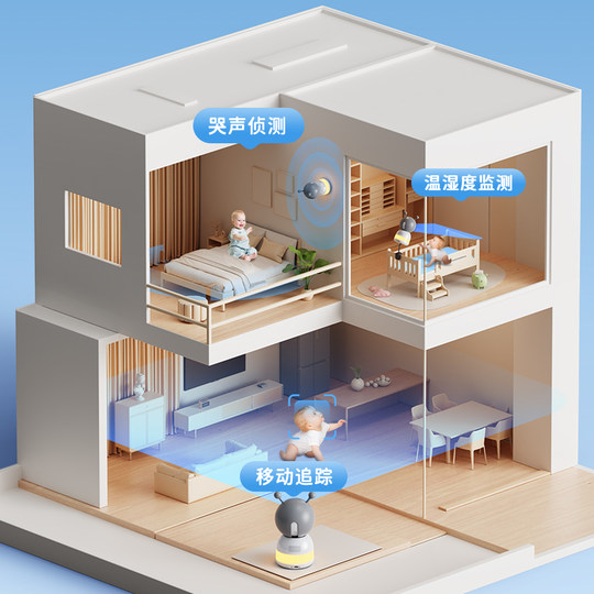 DeerDad鹿爸智能婴儿监控看护器家用宝宝监护器哭声儿童摄像监视
