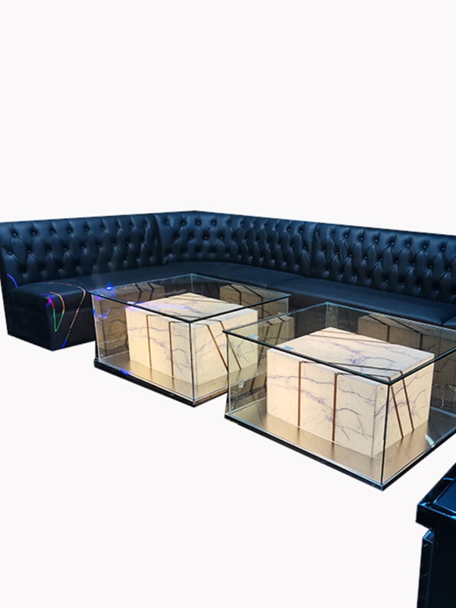 ktv沙发定制私人家用卡座包厢音乐西餐歌厅清酒吧组合茶几轻奢U型 - 图1