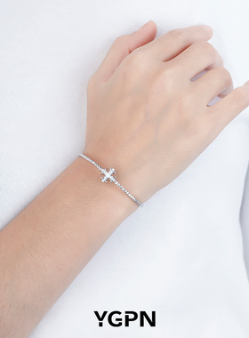 新款莫桑钻鸢尾花手镯女