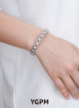 原创鸢尾花手镯女小众莫桑钻设计