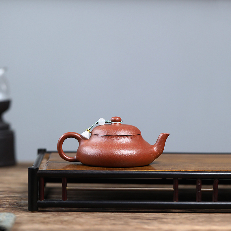 宜兴紫砂壶原矿皱皮朱泥君德纯手工中式泡茶壶国风功夫茶器 150ml