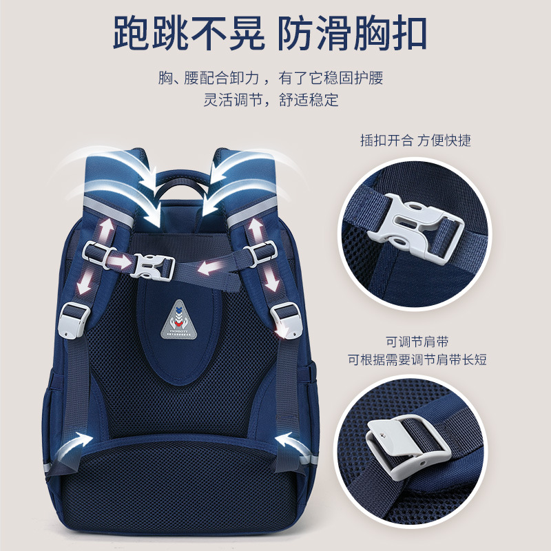 第九城堡小学生书包1-3-6年级男孩大容量儿童轻便减负女生双肩包 - 图3