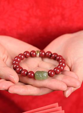 平安吉祥物保真朱砂本命年手链