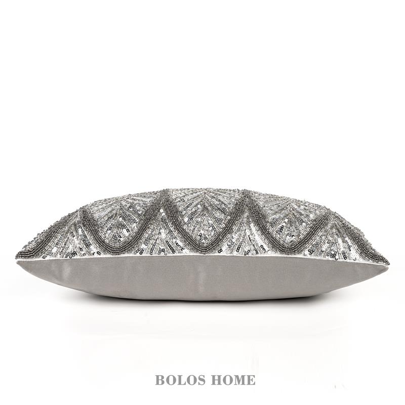 柏洛斯blig“日进斗金”手工钉珠重工奢华酒店别墅客厅沙发靠腰枕 - 图1