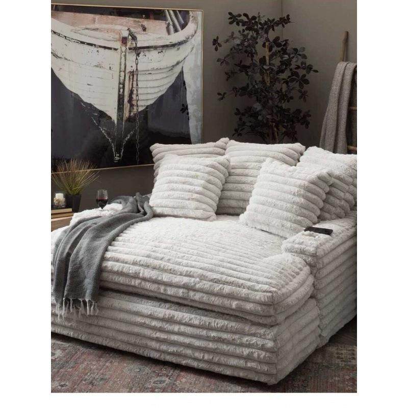 北欧轻奢懒人粗条绒沙发巨大坐深可拆洗民宿简约客厅阳台卧室沙发,淘宝优惠券,粉丝福利购,淘宝优惠卷