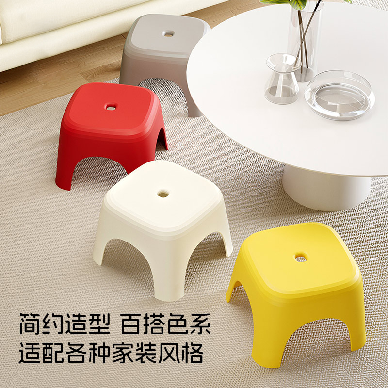 名創(chuàng)優(yōu)品 家用塑料矮凳換鞋方凳*2只 3色