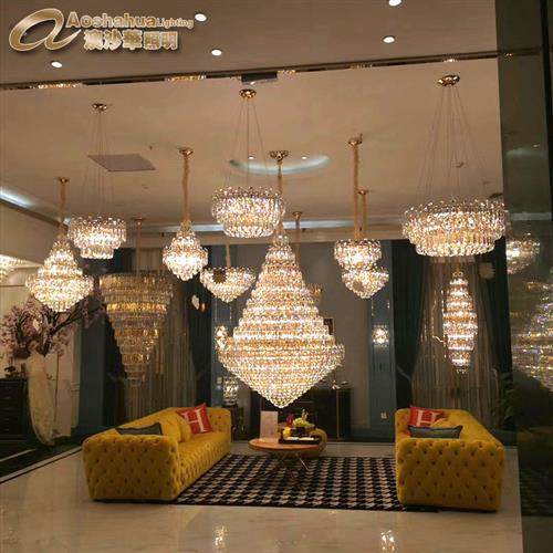 别墅大吊灯复式楼中楼梯圆环网红长灯大厅酒楼圈圈灯具水晶大吊灯,淘宝优惠券,粉丝福利购,淘宝优惠卷